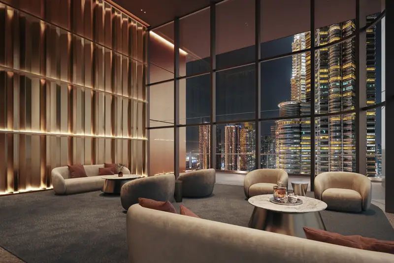 Lobi utama CloutHaus Residences