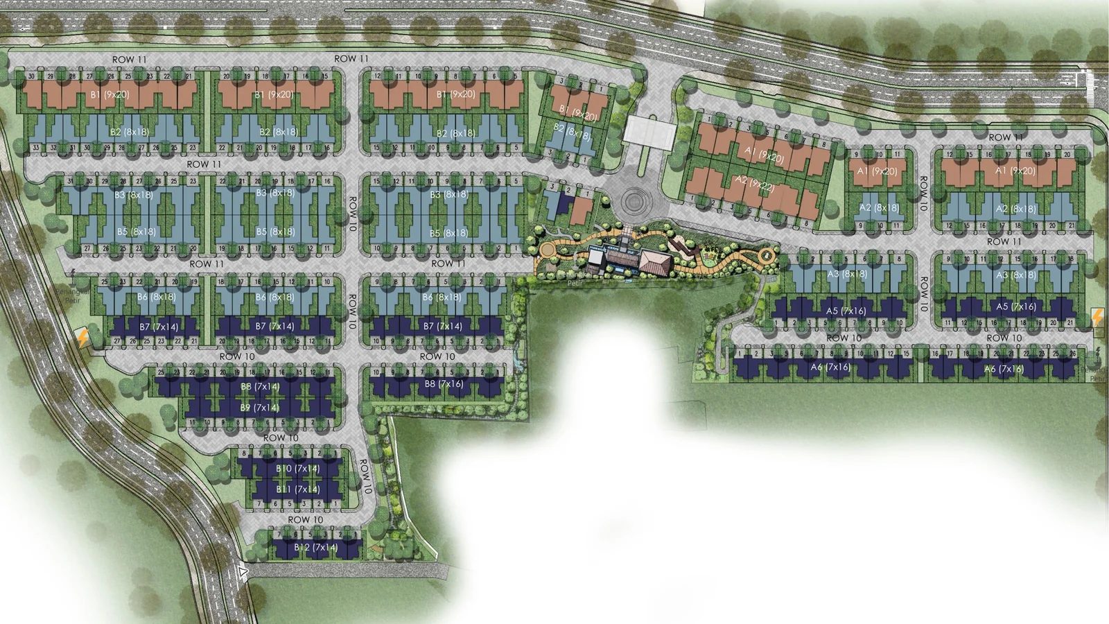 Siteplan cluster Wynyard