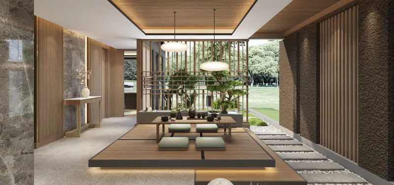 Rumah teh Jepang (chanoyu) di cluster Wynyard