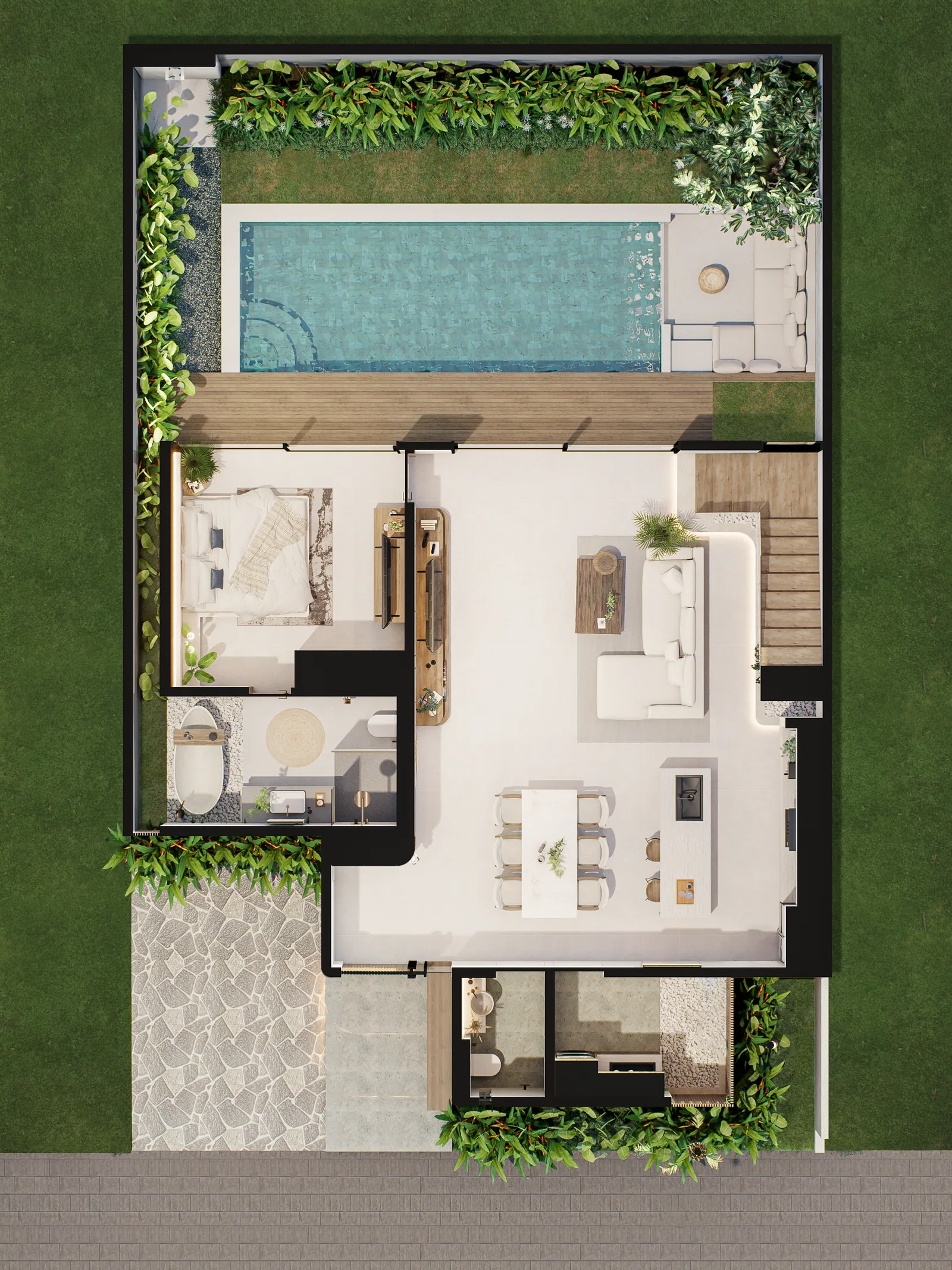 Denah lantai 1 Balsa 3BR Type B