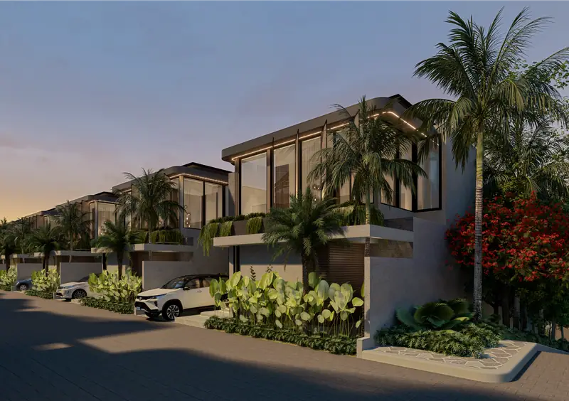 Villa Balsa 3 kamar Type B dari sisi jalan