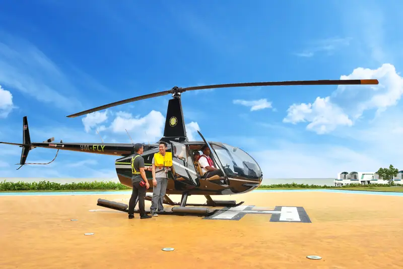 The resort’s helicopter joyride