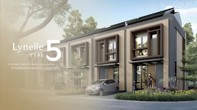 Fasad rumah Tipe 5 di VIREYA